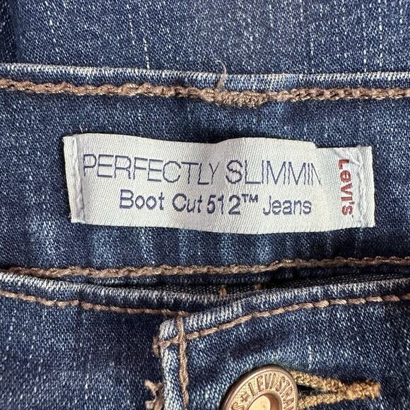 Levi's 512 PERFECTLY SLIMMING Sz 6S Mid Rise Boot Cut Jeans Denim Pants 27x29.5 - Picture 9 of 12